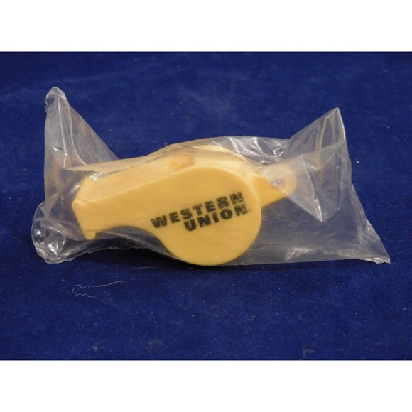 VINTAGE WESTERN UNION WHISTLE NEW IN PACKAGE - Picture 3 of 4